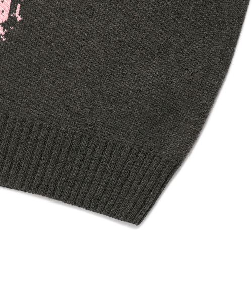 Cavish(カビシ)の「W DUST CLASSIC ROSE KNIT SWEATER CHARCOAL(CV2EFFK605A)(ニット/セーター・レディース・チャコール・FREE)」の6枚目の写真