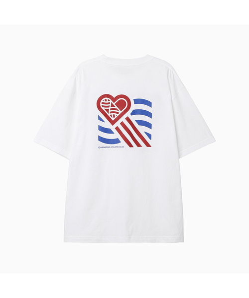 MENASOO(ミナス)の「Wave Hearttrack Graphic T Shirt_White(Tシャツ/カットソー・レディース・ホワイト・1/2/3)」の1枚目の写真