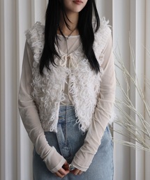 YENNA | ループヤーンニットノースリカーディガン(ベスト)