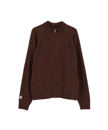 AFTERMATH（アフターマス）の「TWEED KNIT FULL ZIP BROWN（ニット/セーター）」