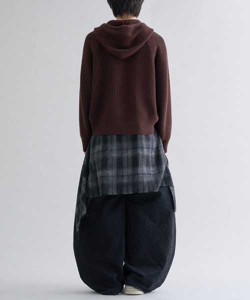 Beads Cord Knit Zip Hoodie / ビーズコード ニット ジップフーディ