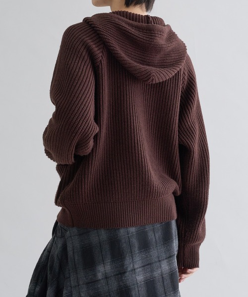 Beads Cord Knit Zip Hoodie / ビーズコード ニット ジップフーディ