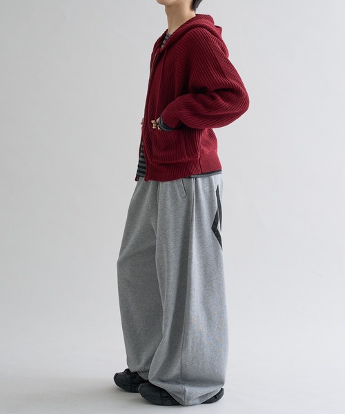 Beads Cord Knit Zip Hoodie / ビーズコード ニット ジップフーディ