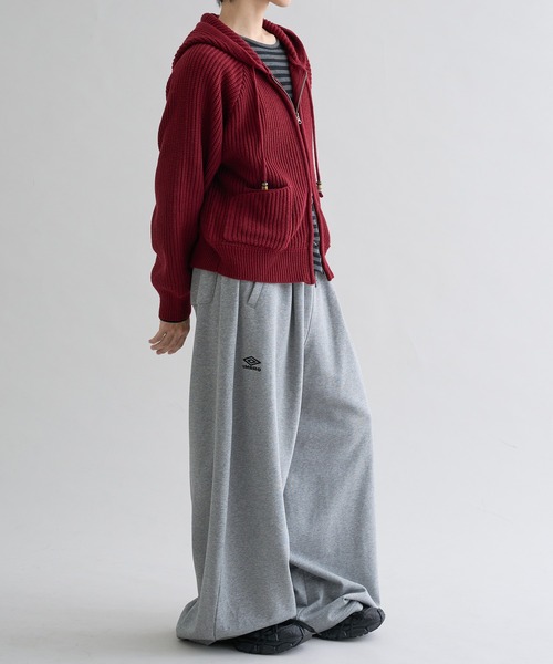 EPNK（イーピーエヌケー）の「Beads Cord Knit Zip Hoodie / ビーズコード ニット ジップフーディ（ニット/セーター・メンズ・ブラウン/ボルドー・SMALL/MEDIUM/LARGE）」の18枚目の写真