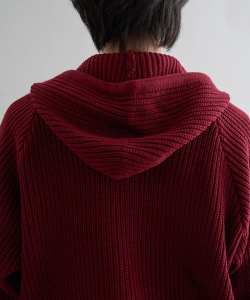 EPNK（イーピーエヌケー）の「Beads Cord Knit Zip Hoodie / ビーズ