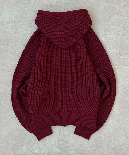 Beads Cord Knit Zip Hoodie / ビーズコード ニット ジップフーディ