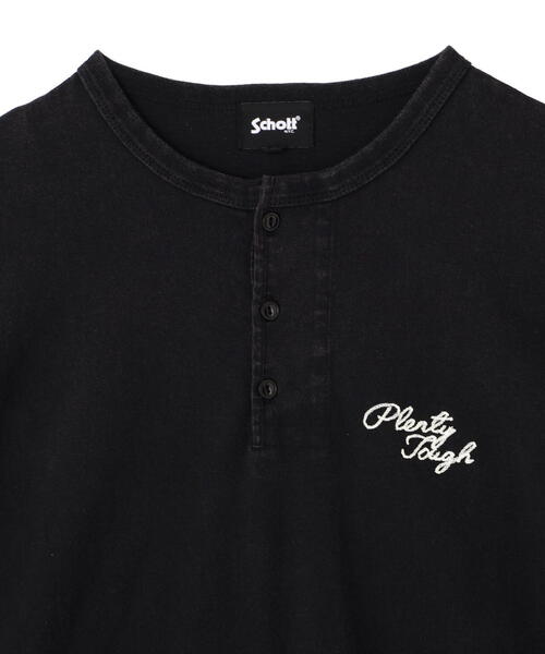 schott(ショット)の「Schott/ショット/PLENTY TOUGH EMB. HENLEY LS T-SHIRT/プレンティタフ 刺繍 ヘンリーネック ロンT(Tシャツ/カットソー・メンズ・ネイビー/ブラウン/ブラック・XL/L/M/2XL)」の8枚目の写真
