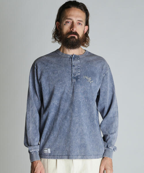 schott(ショット)の「Schott/ショット/PLENTY TOUGH EMB. HENLEY LS T-SHIRT/プレンティタフ 刺繍 ヘンリーネック ロンT(Tシャツ/カットソー・メンズ・ネイビー/ブラウン/ブラック・XL/L/M/2XL)」の1枚目の写真