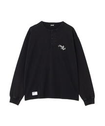 schott（ショット）の「Schott ショット PLENTY TOUGH EMB. HENLEY LS T-SHIRT プレンティタフ 刺繍 ヘンリーネック ロンT（Tシャツ/カットソー）」
