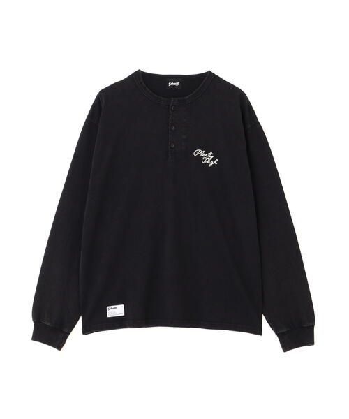schott(ショット)の「Schott/ショット/PLENTY TOUGH EMB. HENLEY LS T-SHIRT/プレンティタフ 刺繍 ヘンリーネック ロンT(Tシャツ/カットソー・メンズ・ネイビー/ブラウン/ブラック・XL/L/M/2XL)」の2枚目の写真