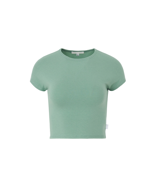 A.R.U(エイアールユー)の「SIMPLE CROP TOP(Tシャツ/カットソー・レディース・ブラック/ネイビー/カーキ/オレンジ/アイボリー/PINK・SMALL/MEDIUM)」の3枚目の写真