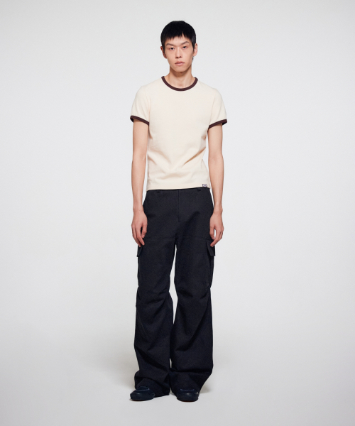 ERA(エラ)の「メンズ カラーエッジ スリムTシャツ - イエローブラウン(Tシャツ/カットソー・メンズ・その他・MEDIUM/LARGE)」の5枚目の写真