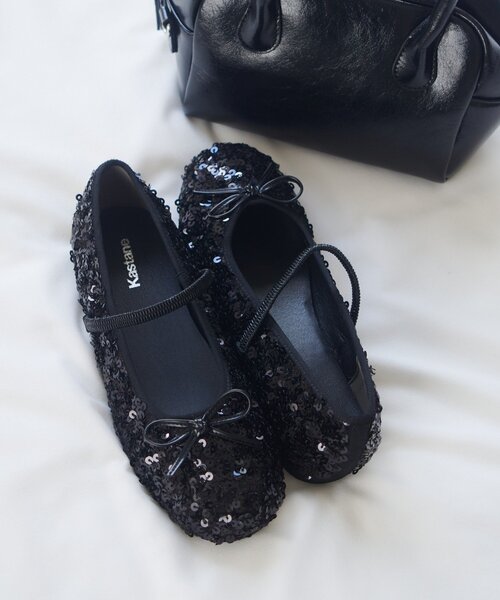 Kastane(カスタネ)の「アソートバレエシューズ(バレエシューズ・レディース・ブラウン/ダークブラウン/ブラック系その他/ブラック・36/37/38)」の10枚目の写真