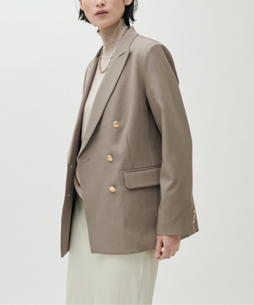 LARUTA(ラルータ)の「【LARUTA】金ボタンテーラードジャケット(テーラードジャケット・レディース・モカ/ネイビー/アイボリー・MEDIUM/LARGE)」の2枚目の写真