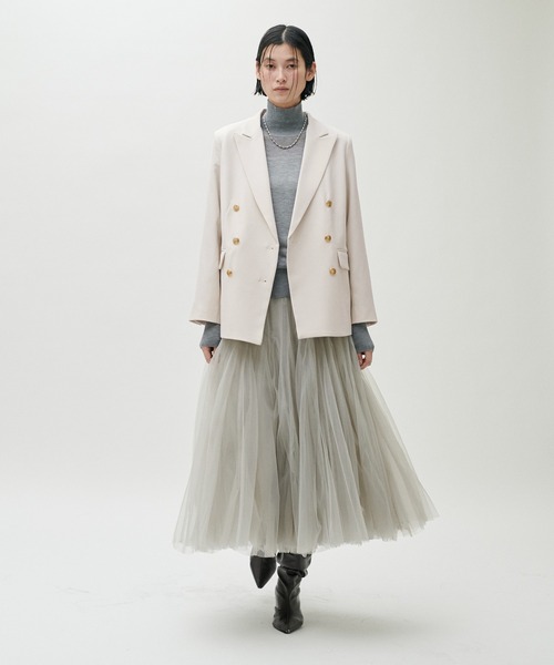 LARUTA(ラルータ)の「【LARUTA】金ボタンテーラードジャケット(テーラードジャケット・レディース・モカ/ネイビー/アイボリー・MEDIUM/LARGE)」の8枚目の写真