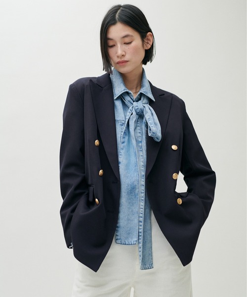 LARUTA(ラルータ)の「【LARUTA】金ボタンテーラードジャケット(テーラードジャケット・レディース・モカ/ネイビー/アイボリー・MEDIUM/LARGE)」の19枚目の写真