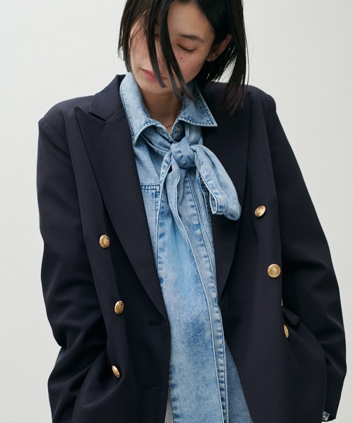 LARUTA(ラルータ)の「【LARUTA】金ボタンテーラードジャケット(テーラードジャケット・レディース・モカ/ネイビー/アイボリー・MEDIUM/LARGE)」の18枚目の写真