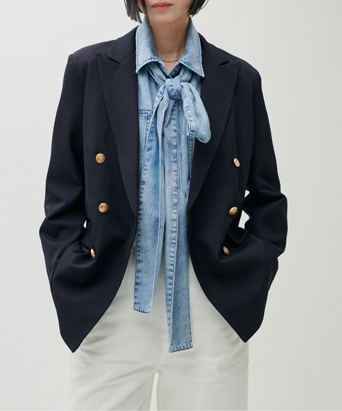 LARUTA(ラルータ)の「【LARUTA】金ボタンテーラードジャケット(テーラードジャケット・レディース・モカ/ネイビー/アイボリー・MEDIUM/LARGE)」の21枚目の写真