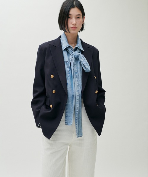 LARUTA(ラルータ)の「【LARUTA】金ボタンテーラードジャケット(テーラードジャケット・レディース・モカ/ネイビー/アイボリー・MEDIUM/LARGE)」の20枚目の写真