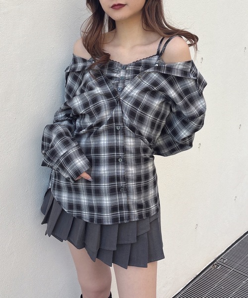 one way(ワンウェイ)の「3wayチェックシャツ(シャツ/ブラウス・レディース・ブラウン系その他/ブルー系その他/ブラック系その他・FREE)」の5枚目の写真