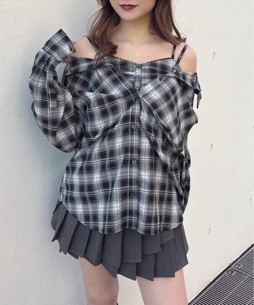 one way(ワンウェイ)の「3wayチェックシャツ(シャツ/ブラウス・レディース・ブラウン系その他/ブルー系その他/ブラック系その他・FREE)」の6枚目の写真