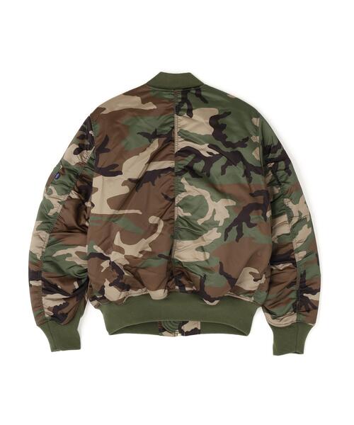 Alpha Industries(アルファインダストリーズ)の「Alpha Industries/アルファインダストリーズ/MA‐1 BASE FLIGHT JACKET CAMO/エムエーワン ベース フライト ジャケット カモ(MA-1・メンズ・その他2・M/L/S)」の2枚目の写真