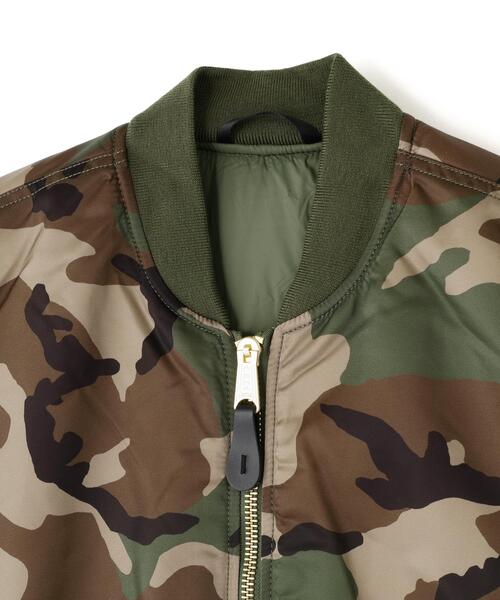 Alpha Industries（アルファインダストリーズ）の「Alpha Industries/アルファインダストリーズ/MA‐1 BASE FLIGHT JACKET CAMO/エムエーワン ベース フライト ジャケット カモ（MA-1・メンズ・その他2・M/L/S）」の4枚目の写真