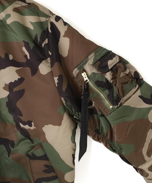 Alpha Industries（アルファインダストリーズ）の「Alpha Industries/アルファインダストリーズ/MA‐1 BASE FLIGHT JACKET CAMO/エムエーワン ベース フライト ジャケット カモ（MA-1・メンズ・その他2・M/L/S）」の5枚目の写真