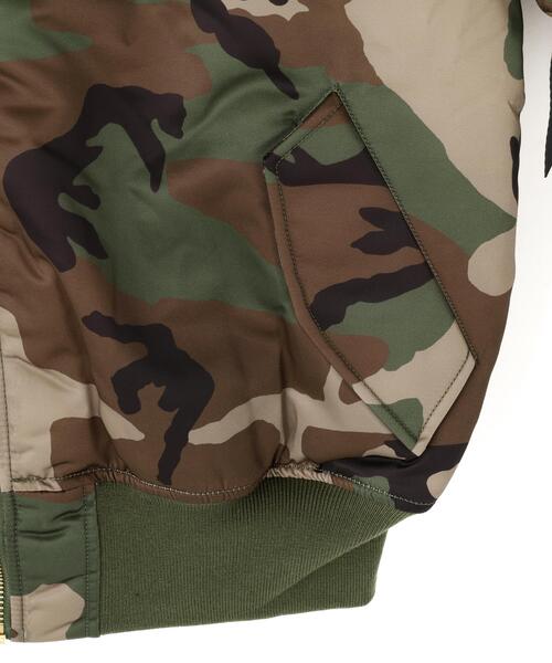 Alpha Industries（アルファインダストリーズ）の「Alpha Industries/アルファインダストリーズ/MA‐1 BASE FLIGHT JACKET CAMO/エムエーワン ベース フライト ジャケット カモ（MA-1・メンズ・その他2・M/L/S）」の8枚目の写真