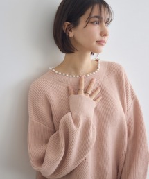 KATHARINE ROSS | 【KATHARINE ROSS】パール衿7G畦プルオーバー(ニット/セーター)