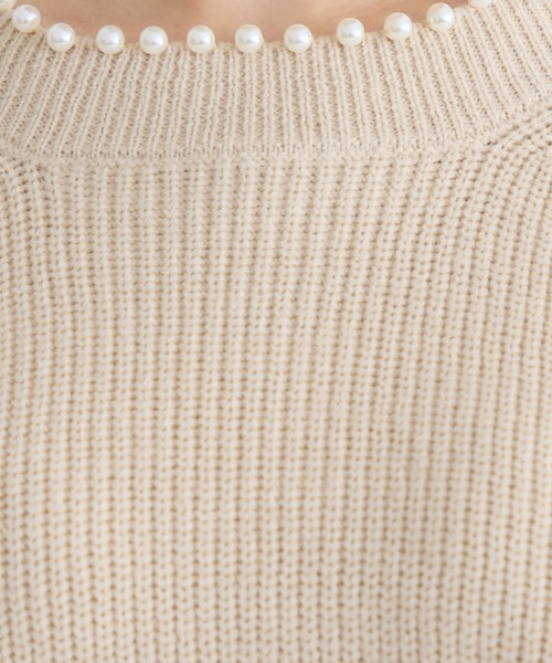 KATHARINE ROSS（キャサリンロス）の「【KATHARINE ROSS】パール衿7G畦プルオーバー（ニット/セーター・レディース・グレー/オフホワイト/ピンク・FREE）」の11枚目の写真