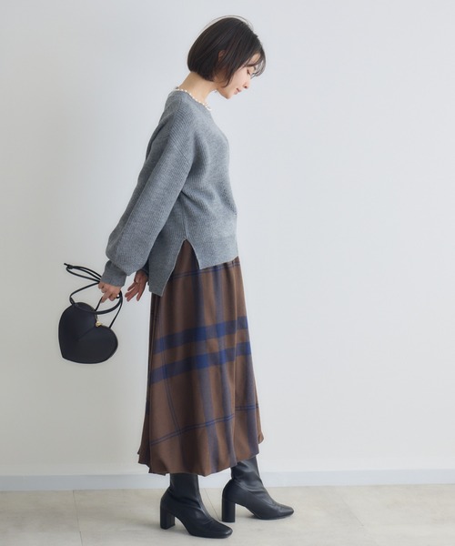 KATHARINE ROSS（キャサリンロス）の「【KATHARINE ROSS】パール衿7G畦プルオーバー（ニット/セーター・レディース・グレー/オフホワイト/ピンク・FREE）」の14枚目の写真