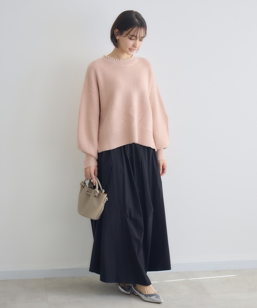 KATHARINE ROSS（キャサリンロス）の「【KATHARINE ROSS】パール衿7G畦プルオーバー（ニット/セーター・レディース・グレー/オフホワイト/ピンク・FREE）」の20枚目の写真