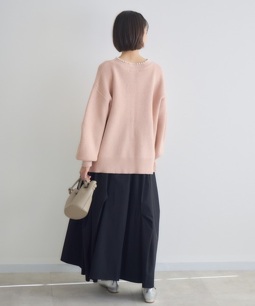 KATHARINE ROSS（キャサリンロス）の「【KATHARINE ROSS】パール衿7G畦プルオーバー（ニット/セーター・レディース・グレー/オフホワイト/ピンク・FREE）」の21枚目の写真