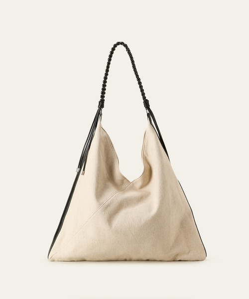 LE VERNIS（ル・ベルニ）の「LE VERNIS/ル・ヴェルニ　 One handle cloth bag（ハンドバッグ・レディース・ブラウン/ブラック・ONE SIZE）」の2枚目の写真