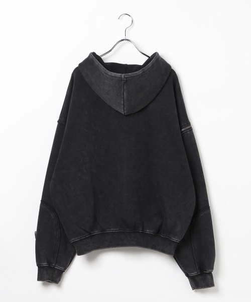 LAND MUSEUM（ランドミュージアム）の「【ベスト着用可能】LAND MUSEUM／カットオフリベットジップ（パーカー・メンズ・ブラック/グレー・LARGE/MEDIUM）」の20枚目の写真