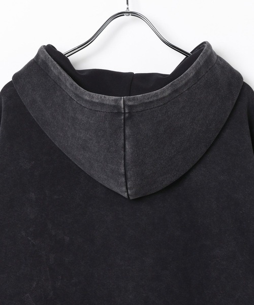 LAND MUSEUM（ランドミュージアム）の「【ベスト着用可能】LAND MUSEUM／カットオフリベットジップ（パーカー・メンズ・ブラック/グレー・LARGE/MEDIUM）」の15枚目の写真