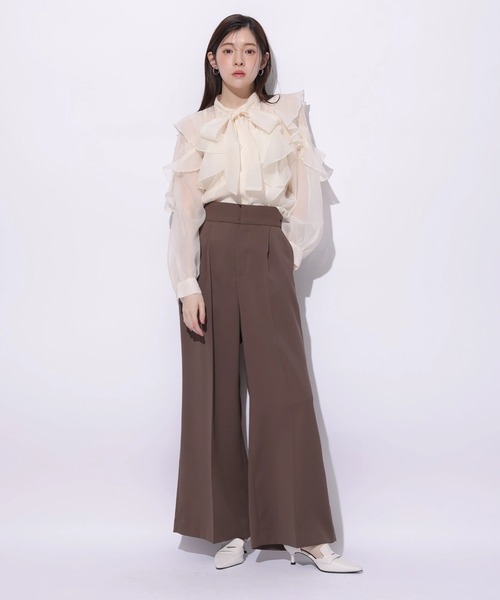 Rirandture（リランドチュール）の「ハイウエストビットパンツ（その他パンツ・レディース・オフホワイト/ブラック/ブラウン・0/1/2）」の21枚目の写真