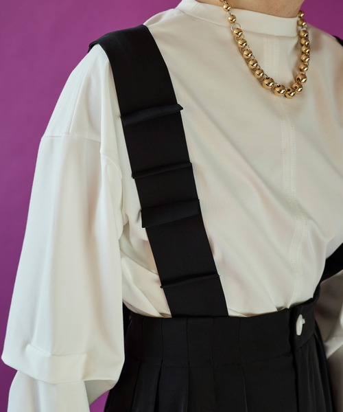 TUCK SHOULDER BELT PT（その他パンツ）｜OMMO（オーエムエムオー）の 