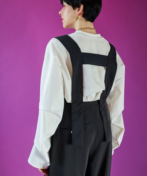 TUCK SHOULDER BELT PT（その他パンツ）｜OMMO（オーエムエムオー）の 