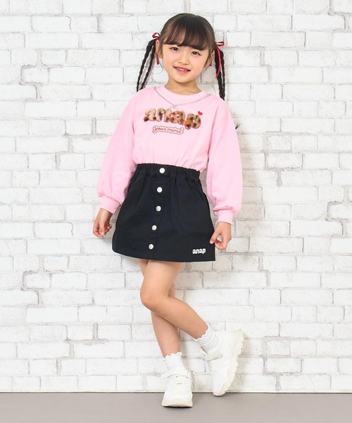 チャーム付ツイルドッキングワンピース（ワンピース）｜ANAP kids