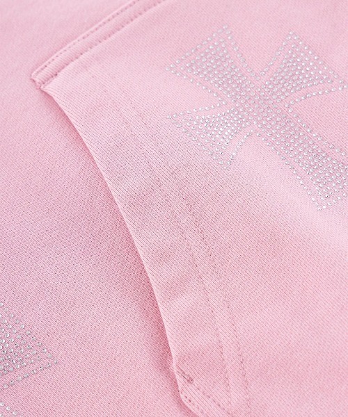 UNKNOWN LONDON（アンノウン・ロンドン）の「A'GEM/9 × .kom 『UNKNOWN LONDON/アンノウン ロンドン』Cross Rhinestone Zip Hoodie/クロスラインストーンジップパーカー（パーカー・レディース・ブラック/ピンク/ホワイト・XL/L）」の19枚目の写真