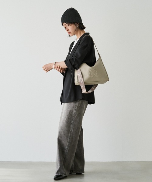 russet(ラシット)の「エンボスモノグラム2WAYショルダーバッグ(ショルダーバッグ・レディース・グレー系その他/アイボリー/ブラック/ライトグレー・FREE)」の7枚目の写真