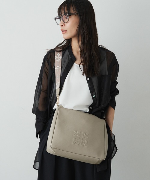 russet 2wayトートバッグ　ショルダーバッグ　モノグラム　パイソン エンボスモノグラム2WAYショルダーバッグ（ショルダーバッグ）｜russet