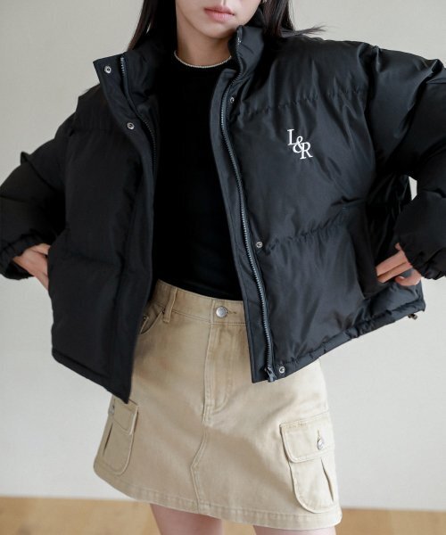 LOSSYROW(ロッシロー)の「Lossy Lip stop Crop Padding_Black(ダウンジャケット/コート・レディース・その他・FREE)」の2枚目の写真
