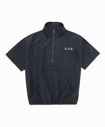 BFOB（ビーエフオービー）の「タスランアノラック半袖ハーフジップブラック（ナイロンジャケット）」
