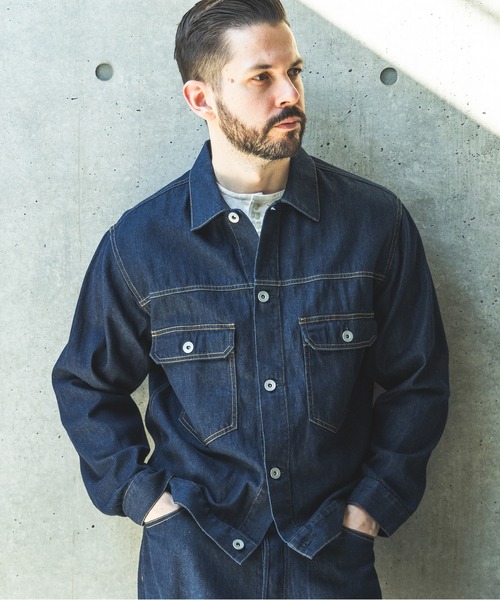 MR.OLIVE(ミスターオリーブ)の「RINSE WASH 8oz DENIM / TYPE 2ND G-JACKET /M261102(デニムジャケット・メンズ・ブラック/インディゴブルー・MEDIUM/LARGE)」の3枚目の写真