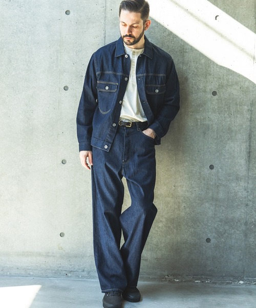 MR.OLIVE(ミスターオリーブ)の「RINSE WASH 8oz DENIM / TYPE 2ND G-JACKET /M261102(デニムジャケット・メンズ・ブラック/インディゴブルー・MEDIUM/LARGE)」の4枚目の写真