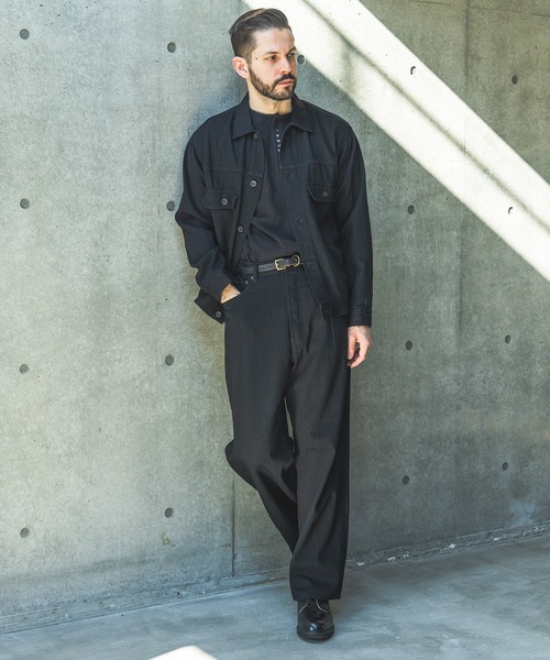 MR.OLIVE(ミスターオリーブ)の「RINSE WASH 8oz DENIM / TYPE 2ND G-JACKET /M261102(デニムジャケット・メンズ・ブラック/インディゴブルー・MEDIUM/LARGE)」の6枚目の写真