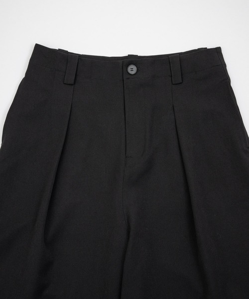 INTER FACTORY（インターファクトリー）の「カイチ - ワイドタックスラックス - made in INTER FACTORY（スラックス・メンズ・ネイビー/ブラック・SMALL/MEDIUM/LARGE）」の13枚目の写真